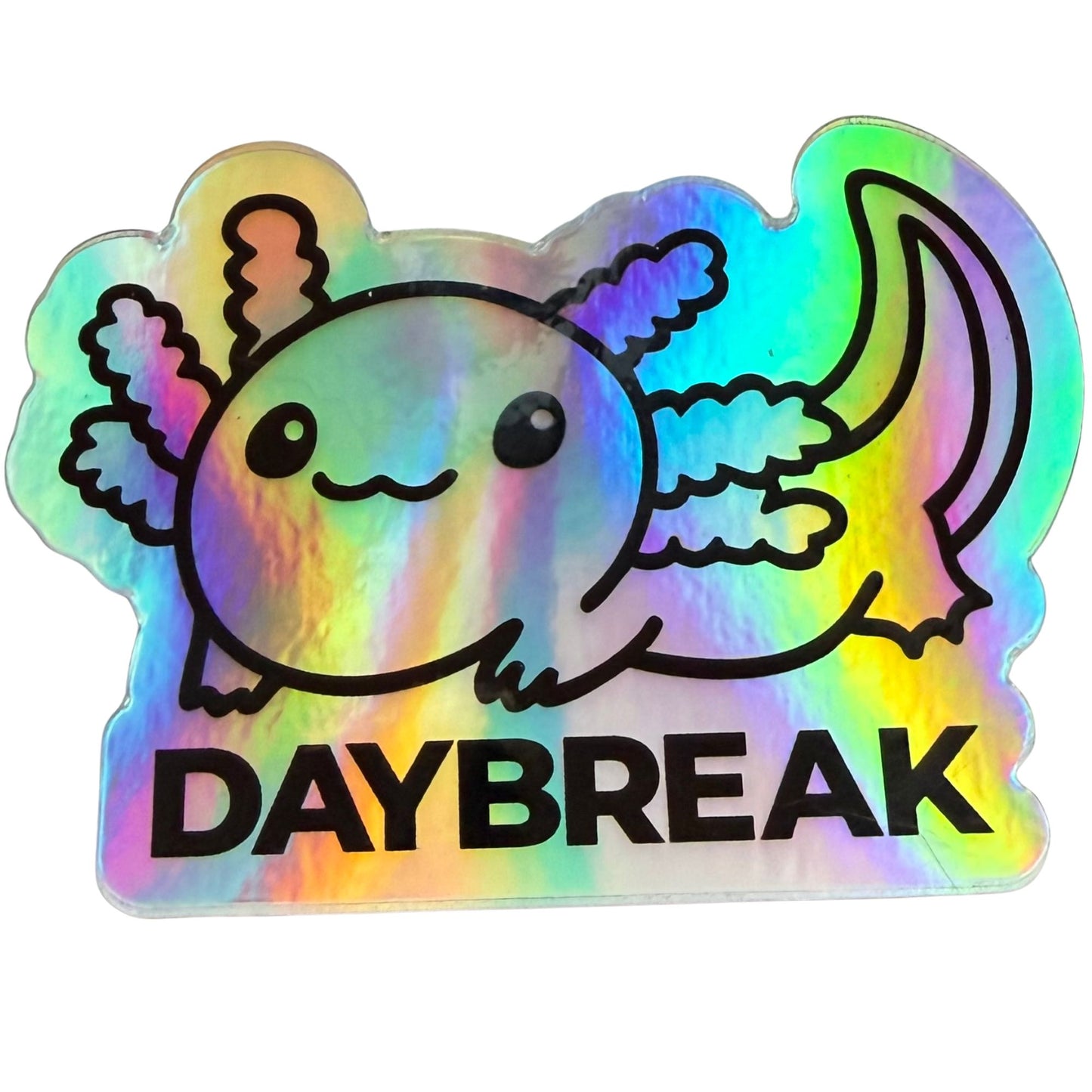 Daybreak Axolotl Hologram Sticker (2")