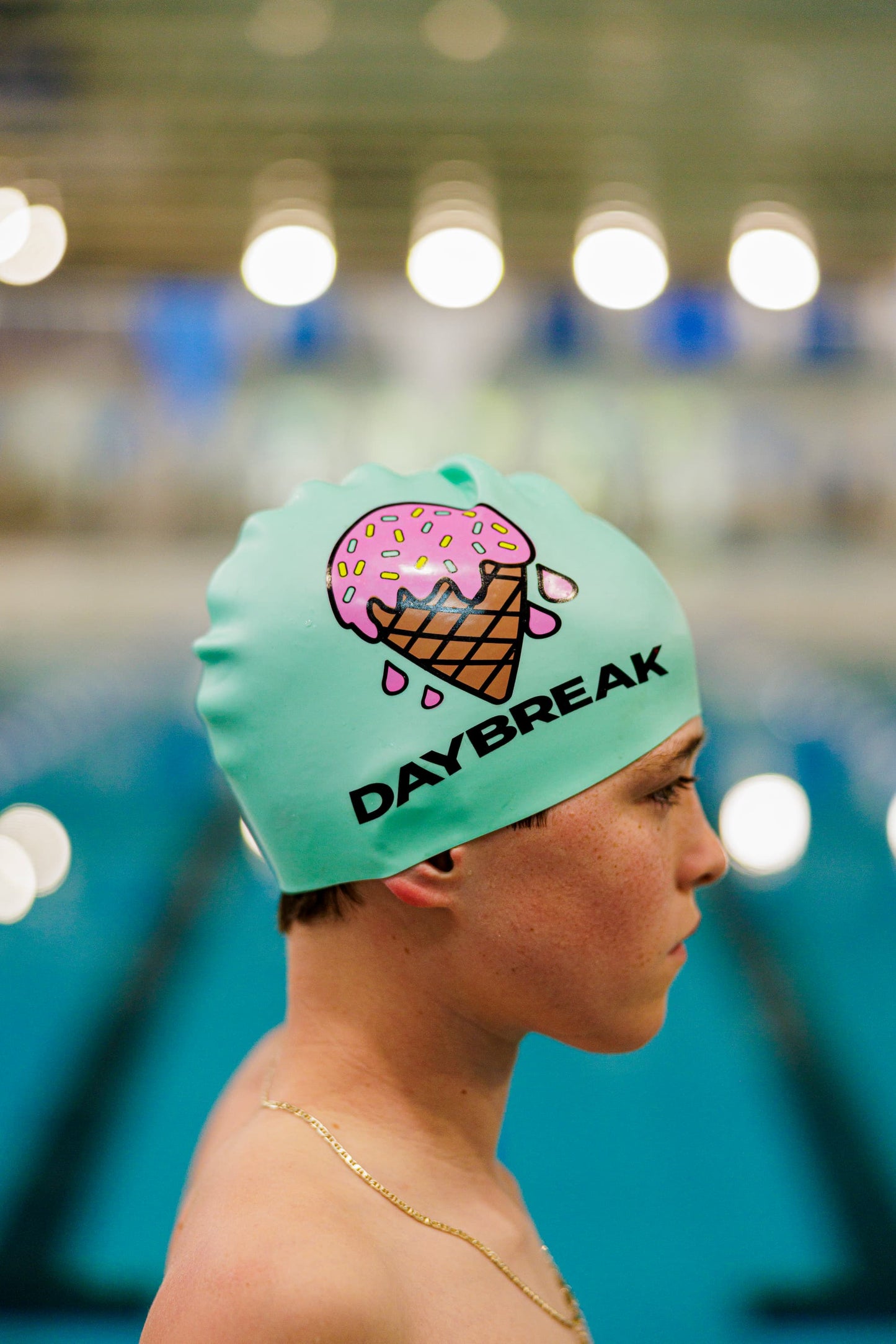 Teal Ice Cream Drip Cap